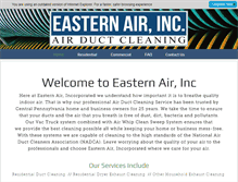 Tablet Screenshot of easternairinc.net